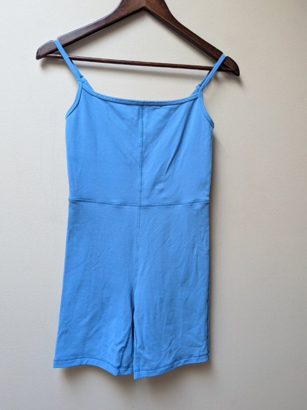 Blue one piece stretchy jumpsuit
